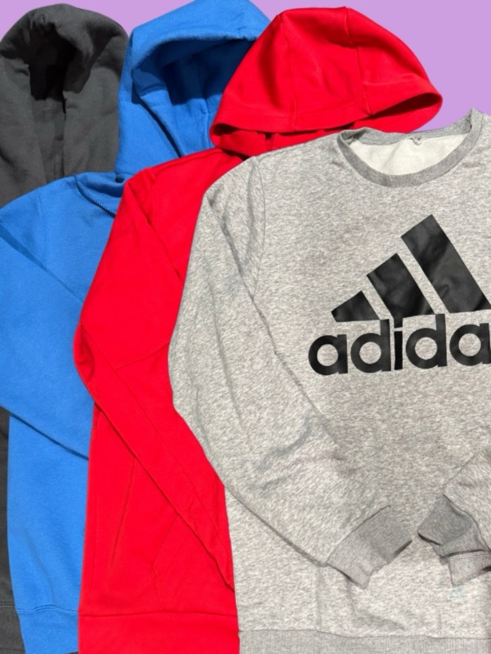 4 Piece men’s Large Hoodies/sweatshirt bundle - Chanpion- Adidas- Dragon Ball Z